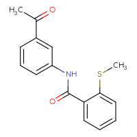 Chemical structure of N-(3-acetylphenyl)-2-(methylsulfanyl)benzamide - CSSB00028010654