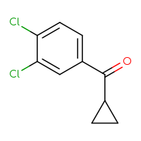 Chemical structure of cyclopropyl(3,4-dichlorophenyl)methanone - CSSB00000748886