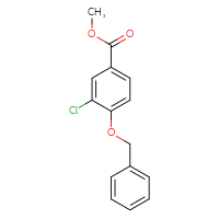 Chemical structure of methyl 4-(benzyloxy)-3-chlorobenzoate - CSSB00000016944