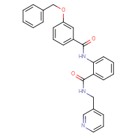 Chemical structure of 2-[3-(benzyloxy)benzamido]-N-[(pyridin-3-yl)methyl]benzamide - CSSB00121618448