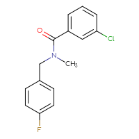 Chemical structure of 3-chloro-N-[(4-fluorophenyl)methyl]-N-methylbenzamide - CSSB00103983885