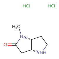Chemical structure of (3aR,6aR)-1-methyl-octahydropyrrolo[3,2-b]pyrrol-2-one dihydrochloride - CSSB21431541120