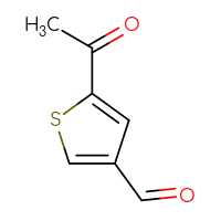 Chemical structure of 5-acetylthiophene-3-carbaldehyde - CSSB00000066184
