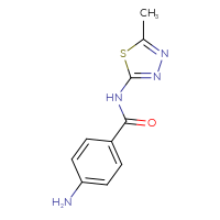 Chemical structure of 4-amino-N-(5-methyl-1,3,4-thiadiazol-2-yl)benzamide - CSSB00005598476