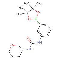 Chemical structure of 1-(oxan-3-yl)-3-[3-(4,4,5,5-tetramethyl-1,3,2-dioxaborolan-2-yl)phenyl]urea - CSSB02533535922
