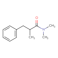 Chemical structure of N,N,2-trimethyl-3-phenylpropanamide - CSSB00000071943