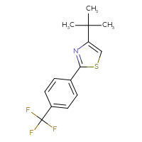 Chemical structure of 4-tert-butyl-2-[4-(trifluoromethyl)phenyl]-1,3-thiazole - CSSB00160471279