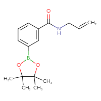 Chemical structure of N-(prop-2-en-1-yl)-3-(4,4,5,5-tetramethyl-1,3,2-dioxaborolan-2-yl)benzamide - CSSB00011162300