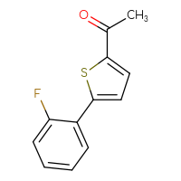 Chemical structure of 1-[5-(2-fluorophenyl)thiophen-2-yl]ethan-1-one - CSSB00000737954