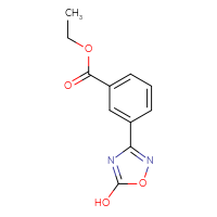 Chemical structure of ethyl 3-(5-hydroxy-1,2,4-oxadiazol-3-yl)benzoate - CSSB00133339615