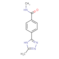 Chemical structure of N-methyl-4-(5-methyl-4H-1,2,4-triazol-3-yl)benzamide - CSSB01992678579