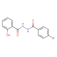 Chemical structure of 4-bromo-N'-(2-hydroxybenzoyl)benzohydrazide - CSSB00046225908
