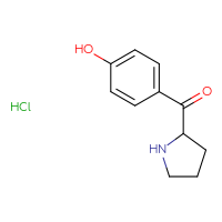 Chemical structure of 4-(pyrrolidine-2-carbonyl)phenol hydrochloride - CSSB00160573088