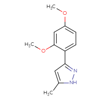 Chemical structure of 3-(2,4-dimethoxyphenyl)-5-methyl-1H-pyrazole - CSSB00010100575
