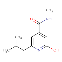 Chemical structure of 2-hydroxy-N-methyl-6-(2-methylpropyl)pyridine-4-carboxamide - CSSB00094054387