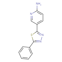 Chemical structure of 5-(5-phenyl-1,3,4-thiadiazol-2-yl)pyridin-2-amine - CSSB02198485947