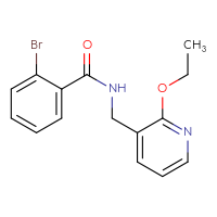 Chemical structure of 2-bromo-N-[(2-ethoxypyridin-3-yl)methyl]benzamide - CSSB00046259787