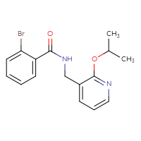 Chemical structure of 2-bromo-N-{[2-(propan-2-yloxy)pyridin-3-yl]methyl}benzamide - CSSB00105552559