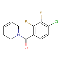 Chemical structure of 1-(4-chloro-2,3-difluorobenzoyl)-1,2,3,6-tetrahydropyridine - CSSB00152278713