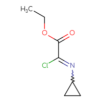 Chemical structure of ethyl 2-chloro-2-(cyclopropylimino)acetate - CSSB00000695944