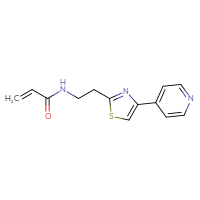 Chemical structure of N-{2-[4-(pyridin-4-yl)-1,3-thiazol-2-yl]ethyl}prop-2-enamide - CSSB02004218179
