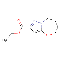 Chemical structure of ethyl 5H,6H,7H,8H-pyrazolo[3,2-b][1,3]oxazepine-2-carboxylate - CSSB00053636497