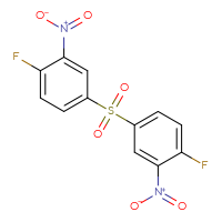 Chemical structure of 1-fluoro-4-(4-fluoro-3-nitrobenzenesulfonyl)-2-nitrobenzene - CSSB00000040307