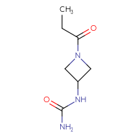 Chemical structure of (1-propanoylazetidin-3-yl)urea - CSSB00153726013
