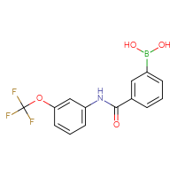 Chemical structure of (3-{[3-(trifluoromethoxy)phenyl]carbamoyl}phenyl)boronic acid - CSSB00015191479