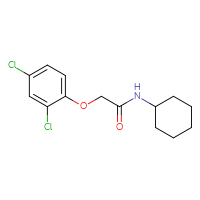 Chemical structure of N-cyclohexyl-2-(2,4-dichlorophenoxy)acetamide - CSSB00026088924