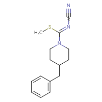 Chemical structure of [(4-benzylpiperidin-1-yl)(methylsulfanyl)methylidene](cyano)amine - CSSB00045658584