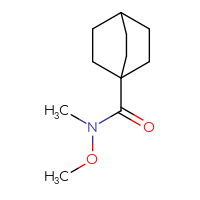 Chemical structure of N-methoxy-N-methylbicyclo[2.2.2]octane-1-carboxamide - CSSB00025251644