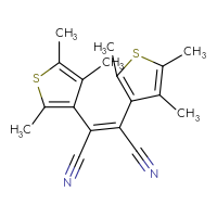 Chemical structure of (2Z)-bis(2,4,5-trimethylthiophen-3-yl)but-2-enedinitrile - CSSB00020681158