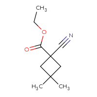 Chemical structure of ethyl 1-cyano-3,3-dimethylcyclobutane-1-carboxylate - CSSB00012595685