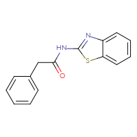 Chemical structure of N-(1,3-benzothiazol-2-yl)-2-phenylacetamide - CSSB00028004634