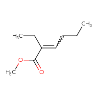 Chemical structure of methyl 2-ethylhex-2-enoate - CSSB06656600972