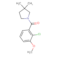 Chemical structure of 1-(2-chloro-3-methoxybenzoyl)-3,3-dimethylpyrrolidine - CSSB06380491496