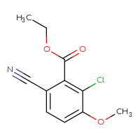 Chemical structure of ethyl 2-chloro-6-cyano-3-methoxybenzoate - CSSB00053640136