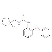Chemical structure of 3-[(1-methylcyclopentyl)methyl]-1-(2-phenoxyphenyl)thiourea - CSSB21432494605