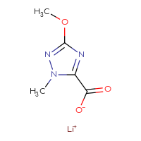 Chemical structure of lithium(1+) 3-methoxy-1-methyl-1H-1,2,4-triazole-5-carboxylate - CSSB14929131579