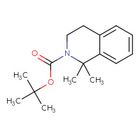 Chemical structure of tert-butyl 1,1-dimethyl-1,2,3,4-tetrahydroisoquinoline-2-carboxylate - CSSB00010415596