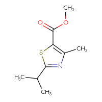 Chemical structure of methyl 4-methyl-2-(propan-2-yl)-1,3-thiazole-5-carboxylate - CSSB00011294837