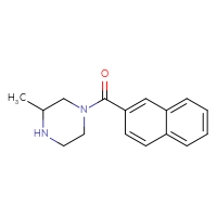 Chemical structure of 3-methyl-1-(naphthalene-2-carbonyl)piperazine - CSSB00041127018