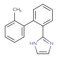Chemical structure of 2-{2'-methyl-[1,1'-biphenyl]-2-yl}-1H-imidazole - CSSB06583588635
