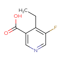 Chemical structure of 4-ethyl-5-fluoropyridine-3-carboxylic acid - CSSB00015468466