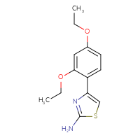 Chemical structure of 4-(2,4-diethoxyphenyl)-1,3-thiazol-2-amine - CSSB00160503171