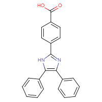 Chemical structure of 4-(4,5-diphenyl-1H-imidazol-2-yl)benzoic acid - CSSB00000068559