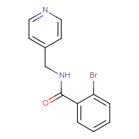 Chemical structure of 2-bromo-N-[(pyridin-4-yl)methyl]benzamide - CSSB00000250468