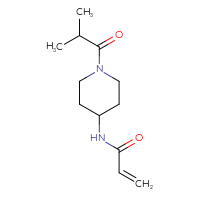 Chemical structure of N-[1-(2-methylpropanoyl)piperidin-4-yl]prop-2-enamide - CSSB00011336001