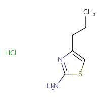 Chemical structure of 4-propyl-1,3-thiazol-2-amine hydrochloride - CSSB00000695638